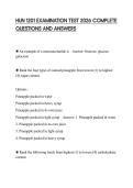 HUN 1201 EXAMINATION TEST 2026 COMPLETE QUESTIONS AND ANSWERS