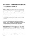 HUN 1201 FINAL EXAM PAPER 2026 QUESTIONS WITH ANSWERS GRADED A&plus;