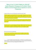 Midterm Exam V2 NR 605&sol;NR605 &lpar;New 2026-2027 Update&rpar; Diagnosis & Management in Psychiatric Mental Health Across the Lifespan I Review Questions & Answers Chamberlain 
