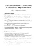 Uitgebreide Samenvatting Scheikunde Hoofdstuk 9 - Redoxchemie & Hoofdstuk 1o - Organische Chemie
