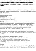 HESI PEDIATRIC EXAM 2026 NEWEST ACTUAL EXAM COMPLETE QUESTIONS AND CORRECT DETAILED ANSWERS &lpar;VERIFIED ANSWERS&rpar; AND RATIONALES &vert;ALREADY GRADED A&plus;&vert;&vert;BRAND NEW&excl;&excl;