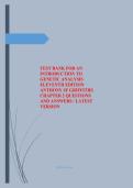 TEST BANK FOR AN  INTRODUCTION TO  GENETIC ANALYSIS  ELEVENTH EDITION  ANTHONY JF GRIFFITHS  CHAPTER 2 QUESTIONS  AND ANSWERS &sol; LATEST  VERSION