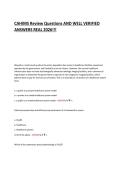 CAHIMS Review Questions AND WELL VERIFIED ANSWERS REAL 2026&excl;&excl;&excl;