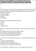 Pathophysiology HESI Converted Study Guide Practice Questions Test Bank and Detailed Solutions 2025&sol; 2026