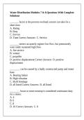 Water Distribution Modules 7 & 8 Questions With Complete Solutions
