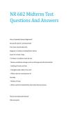 NR 602 Midterm Test Questions And Answers