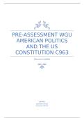 Pre-Assessment WGU American Politics and the US Constitution C963