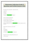 Wastewater Collections Grade II Questions and Verified Answers 2026