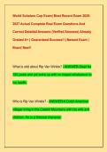 World Scholars Cup Exam&vert; Most Recent Exam 2026 2027 Actual Complete Real Exam Questions And  Correct Detailed Answers &lpar;Verified Answers&rpar; Already  Graded A&plus; &vert; Guaranteed Success&excl;&excl; &vert; Newest Exam &vert;  Brand New&excl;&excl;