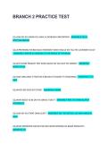 BRANCH 2 PRACTICE TEST COMPLETE QUESTIONS COMPLETE WITH CORRECT ANSWERS