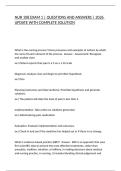 NUR 108 EXAM 1 &vert; QUESTIONS AND ANSWERS &vert; 2026 UPDATE WITH COMPLETE SOLUTION