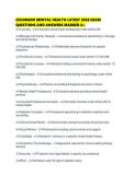 COLORADO MENTAL HEALTH LATEST 2026 EXAM QUESTIONS AND ANSWERS MARKED