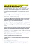 FISDAP MEDICAL LATEST 2026 STANDARD TEST PAPER QUESTIONS AND ANSWERS MARKED A&period;pdf