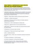 FISDAP MEDICAL COMPREHENSIVE EXAM UPDATED QUESTIONS AND ANSWERS MARKED