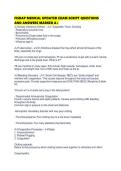 FISDAP MEDICAL UPDATED EXAM SCRIPT QUESTIONS AND ANSWERS MARKED