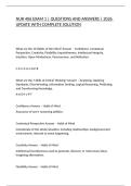 NUR 406 EXAM 1 &vert; QUESTIONS AND ANSWERS &vert; 2026 UPDATE WITH COMPLETE SOLUTION
