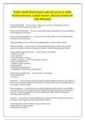 Public Health &lpar;Final Exam&rpar; with all Correct & 100&percnt; Verified Answers &vert;Latest Version &vert;Already Graded A&plus; &lpar;Just Released&rpar;