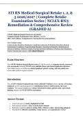 ATI RN Medical-Surgical Retake 1&comma; 2&comma; &  3 2026&sol;2027 &vert; Complete Retake  Examination Series &vert; NCLEX-RN&reg;  Remediation & Comprehensive Review  &lpar;GRADED A&rpar;