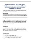 APEA Pre-Predictor Exam 2026&sol;2027 &vert;  Questions and Answers &vert; Advanced Practice  Education Associates NP Certification  Readiness &lpar;GRADED A&rpar; 