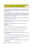 FLORIDA LP MASTER QUALIFIER UPDATED FINAL EXAM ACTUAL QUESTIONS AND ANSWERS
