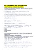 WALL STREET PREP LATEST 2026 STUDY GUIDE QUESTIONS AND ANSWERS MARKED