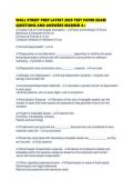 WALL STREET PREP LATEST 2026 TEST PAPER EXAM QUESTIONS AND ANSWERS MARKED 