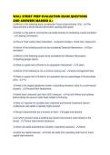 WALL STREET PREP EVALUATION EXAM QUESTIONS AND ANSWERS MARKED