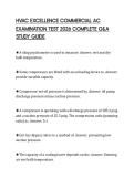 HVAC EXCELLENCE COMMERCIAL AC EXAMINATION TEST 2026 COMPLETE Q&A STUDY GUIDE
