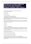 HESI Med Surg EXAM COMPLETE QUESTIONS AND ANSWERS &vert; ALREADY PASSED &vert; 2025 LATEST&excl;&excl;