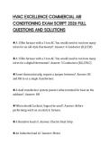 HVAC EXCELLENCE COMMERCIAL AIR CONDITIONING EXAM SCRIPT 2026 FULL QUESTIONS AND SOLUTIONS