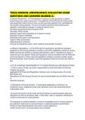 TEXAS NURSING JURISPRUDENCE EVALUATION EXAM QUESTIONS AND ANSWERS MARKED