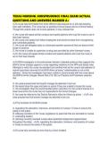 TEXAS NURSING JURISPRUDENCE FINAL EXAM ACTUAL QUESTIONS AND ANSWERS MARKED