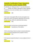 Juvenile Certification Exam Questions and Answers &lpar;Latest Update 2026&rpar;&period;docx
