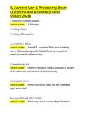 IL Juvenile Law & Processing Exam Questions and Answers &lpar;Latest Update 2026&rpar;&period;docx