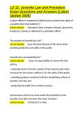 LD 11 Juvenile Law and Procedure Exam Questions and Answers &lpar;Latest Update 2026&rpar;&period;docx