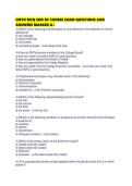 CMTO MCQ END OF COURSE EXAM QUESTIONS AND ANSWERS MARKED