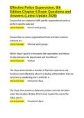 Effective Police Supervision&comma; 9th Edition-Chapter 6 Exam Questions and Answers &lpar;Latest Update 2026&rpar;&period;docx