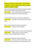 Effective Police Supervision&comma; 9th Edition-Chapter 8 Exam Questions and Answers &lpar;Latest Update 2026&rpar;&period;docx