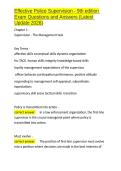 Effective Police Supervision - 9th edition Exam Questions and Answers &lpar;Latest Update 2026&rpar;&period;docx