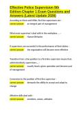 Effective Police Supervision 9th Edition-Chapter 1 Exam Questions and Answers &lpar;Latest Update 2026&rpar;&period;docx