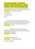 The Police Manager - 9th Edition Chapter 4 Exam Questions &plus; Verified Answers 100- correct&comma; Update 2026&period;docx
