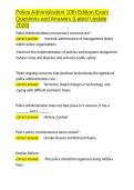 Police Administration 10th Edition Exam Questions and Answers &lpar;Latest Update 2026&rpar;&period;docx