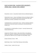 NUR 314 EXAM ONE &vert; ILLINOIS STATE UNIVERSITY SPRING 2026 &vert; SOLVED 100&percnt; CORRECT