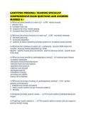 CANFITPRO PERSONAL TRAINING SPECIALIST COMPREHENSIVE EXAM QUESTIONS AND ANSWERS MARKED A&period;pdf  1