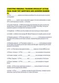 CANFITPRO PERSONAL TRAINING SPECIALIST ACTUAL FINAL EXAM TEST QUESTIONS AND ANSWERS MARKED A&period;pdf  1&period;