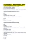 CANFITPRO PERSONAL TRAINING SPECIALIST UPDATED EXAM SCRIPT QUESTIONS AND ANSWERS MARKED A&period;pdf  1