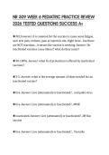 NR 509 WEEK 6 PEDIATRIC PRACTICE REVIEW 2026 TESTED QUESTIONS SUCCESS A&plus;