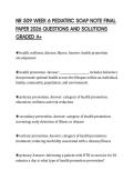 NR 509 WEEK 6 PEDIATRIC SOAP NOTE FINAL PAPER 2026 QUESTIONS AND SOLUTIONS GRADED A&plus;