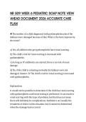 NR 509 WEEK 6 PEDIATRIC SOAP NOTE VIEW AHEAD DOCUMENT 2026 ACCURATE CARE PLAN