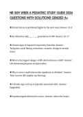 NR 509 WEEK 6 PEDIATRIC STUDY GUIDE 2026 QUESTIONS WITH SOLUTIONS GRADED A&plus;